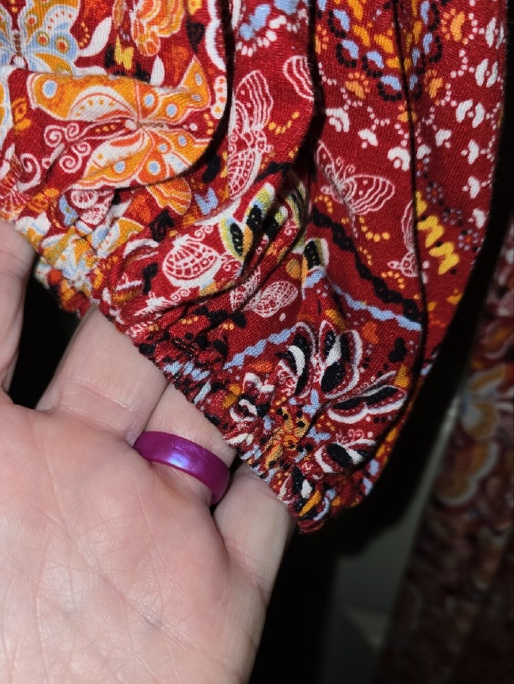 Chelsea & Violet Red Paisley Tie-Neck Long Sleeve Dress - Picture 4 of 6